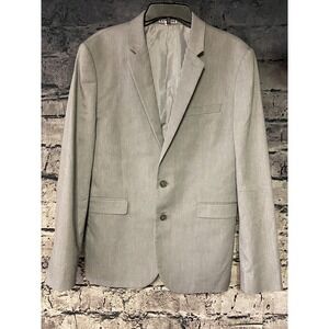 Express Blazer‎ Men's 38R Light Gray Two Button Lined Slim Fit Suit Jacket